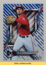 2018 High Tek Pattern 1 Waves/Diagonals Blue Rainbow Foil Trea Turner READ jw9