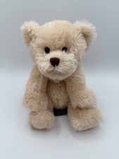 Russ Teddy Bear Giles 8" Cream Sitting Sit Plush Missing Bow Stuffed Animal