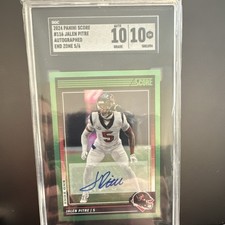 Panini Score 2024 Jalen Pitre End Zone Autograph #116 SGC 10 Texans 5/6 # match