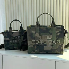 Authentic Marc Jacobs Small/Medium Camo Jacquard The Tote Bag Handbag New