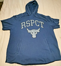 Under Armour Project Rock Respect Hoodie Men's L Gray Outdoor Classic Pullover