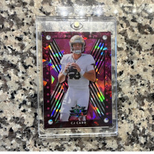 Leaf Valiant CJ Carr 1/1 Pre-Production Proof Football Trading Card