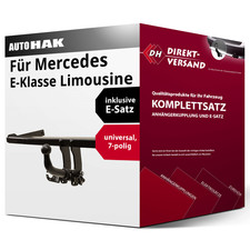Für E-Klasse Limousine W210 (Auto Hak) Anhängerkupplung abnehmbar + E-Satz 7pol