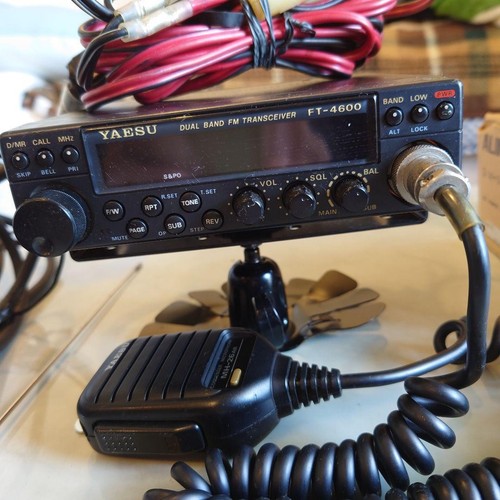 Yaesu FT-4600 transceiver & ALINCO DM-003 set w/ Power Cable Tested Used Japan - Picture 4 of 10
