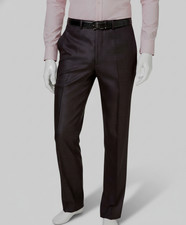 Kenneth Cole Reaction Men Gray Flat Front Slim Fit Suit Dress Pants Size 31W 32L