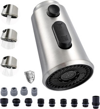 Kitchen Faucet Head Replacement 304 Stainless Steel 3-Mode Pull down Spray Hea