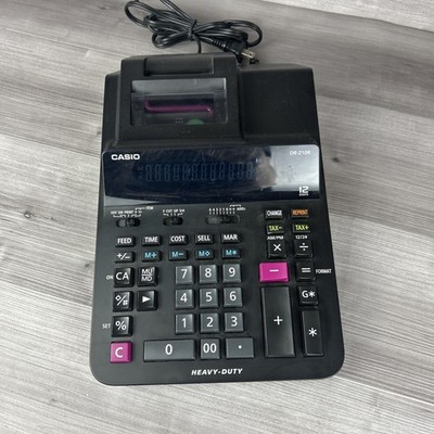 Casio DR-210R Heavy-Duty Desktop Printing Calculator 12-Digit
