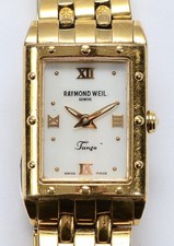 Raymond Weil Tango Gold plated watch, ref. 5971, mother of pearl dial.