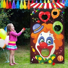 Carnival Toss Game Banner with 3 Bean Bags Kids Adults Indoor Outdoor Fun Party!
