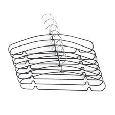 Image of Beldray Metal Clothes Hangers Pack of 8 PVC Trouser Bar Non-Slip Space Saving