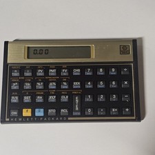 Vintage HP 12C Financial RPN Calculator w Original Slip Case