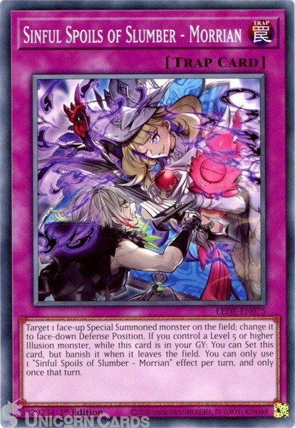 LEDE-EN075 Sinful Spoils of Slumber - Morrian : Common 1st Edition YuGiOh Card