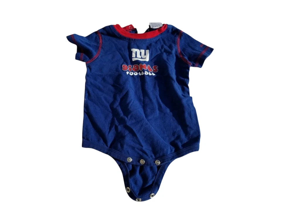 Traje corporal Reebok bebé 18M New York Football Giants azul manga corta NFL Foto 2 de 4