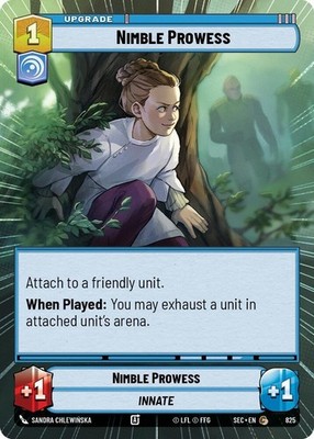 Star Wars: Unlimited Nimble Prowess  Common Hyperspace Foil NM (SEC)