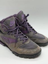 Vintage 90's NIKE Caldera Purple Black Brown Hiking Boots US Size 10