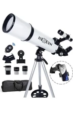 Hezeum Telescope with Tripod, Phone Adapter & Eyepiece Set