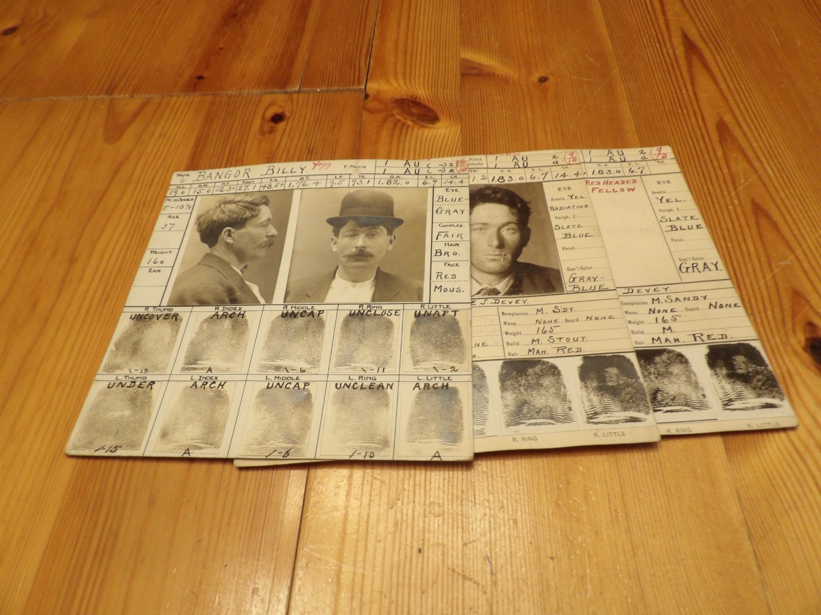3 Wanted Posters/Mug Shots "Bangor Billy", Murder, Maine interest