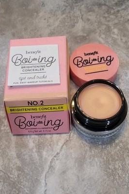 BENEFIT Boi-ing Brightening Concealer No.2, Anti Crease Illuminator Ful Siz NIB 