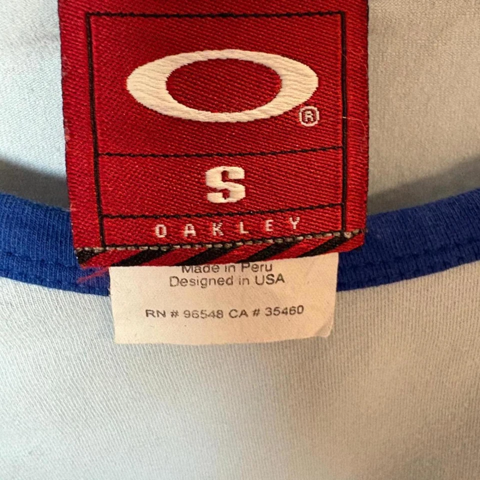 Camiseta de manga larga azul Oakley Y2K vintage ultra rara Foto 3 de 4
