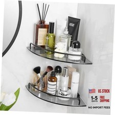 Glass Corner Shower Caddy Adhesive Corner Shower Shelves 2 Pack Glass-Corners