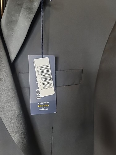 Stafford Executive, Big & Tall Suit Jacket Men, Black, 52 BSHORT - Picture 3 of 11