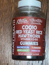 Clean Nutraceuticals COQ10 Supplement Gummies CardiZen Heart Health 60 Count