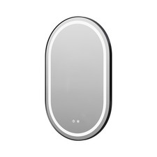 Oval Illuminated Bathroom Mirror w/ LED Light Wall Mounted Demister Touch Sensor