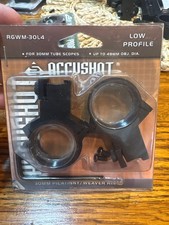 ACCUSHOT 30MM PICATINNY/WEAVER EXTRA HIGH LOW PROFILE SCOPE RINGS. 48mm Obj