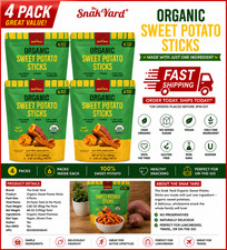 PACK de 4 palitos de batata orgánicos 100 % The SnakYard sin azúcar agregada[2,82 oz/80 g]