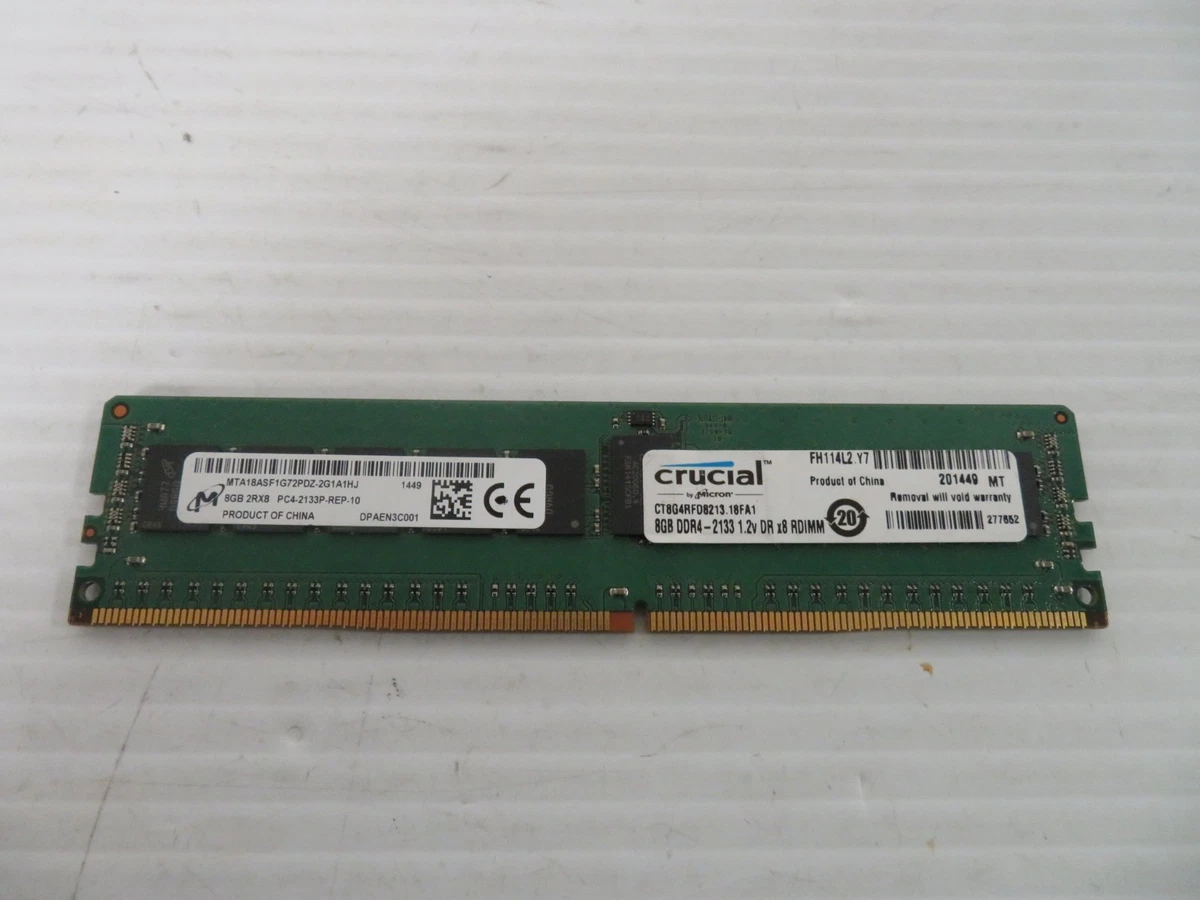 Micron DDR4 SDRAM Network Server 8 GB Capacity per Module Memory