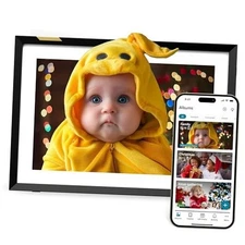  AI-Enhanced Digital Picture Frame | Stunning HD Touch 10 inch (Classic Black)