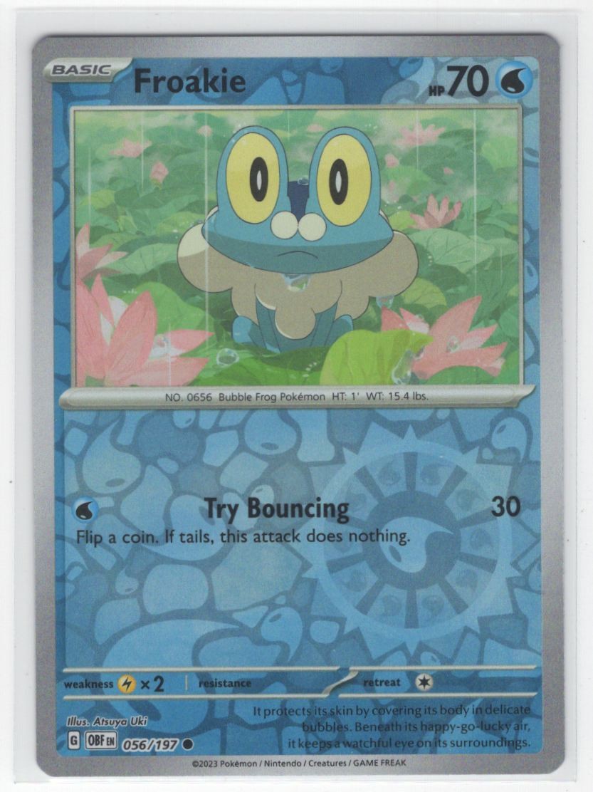 #56 Froakie 2023 Obsidian Flames / Reverse Holo
