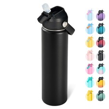 24oz Insulated Stainless Steel Water Bottle, Wide Mouth Double Wall Vacuum, S...