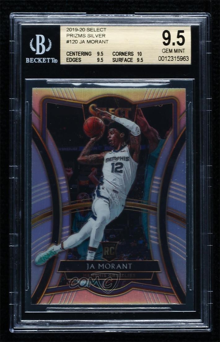 2019-20 Panini Select Premier Level Silver Prizm Ja Morant BGS 9.5 GEM MINT 0jy3