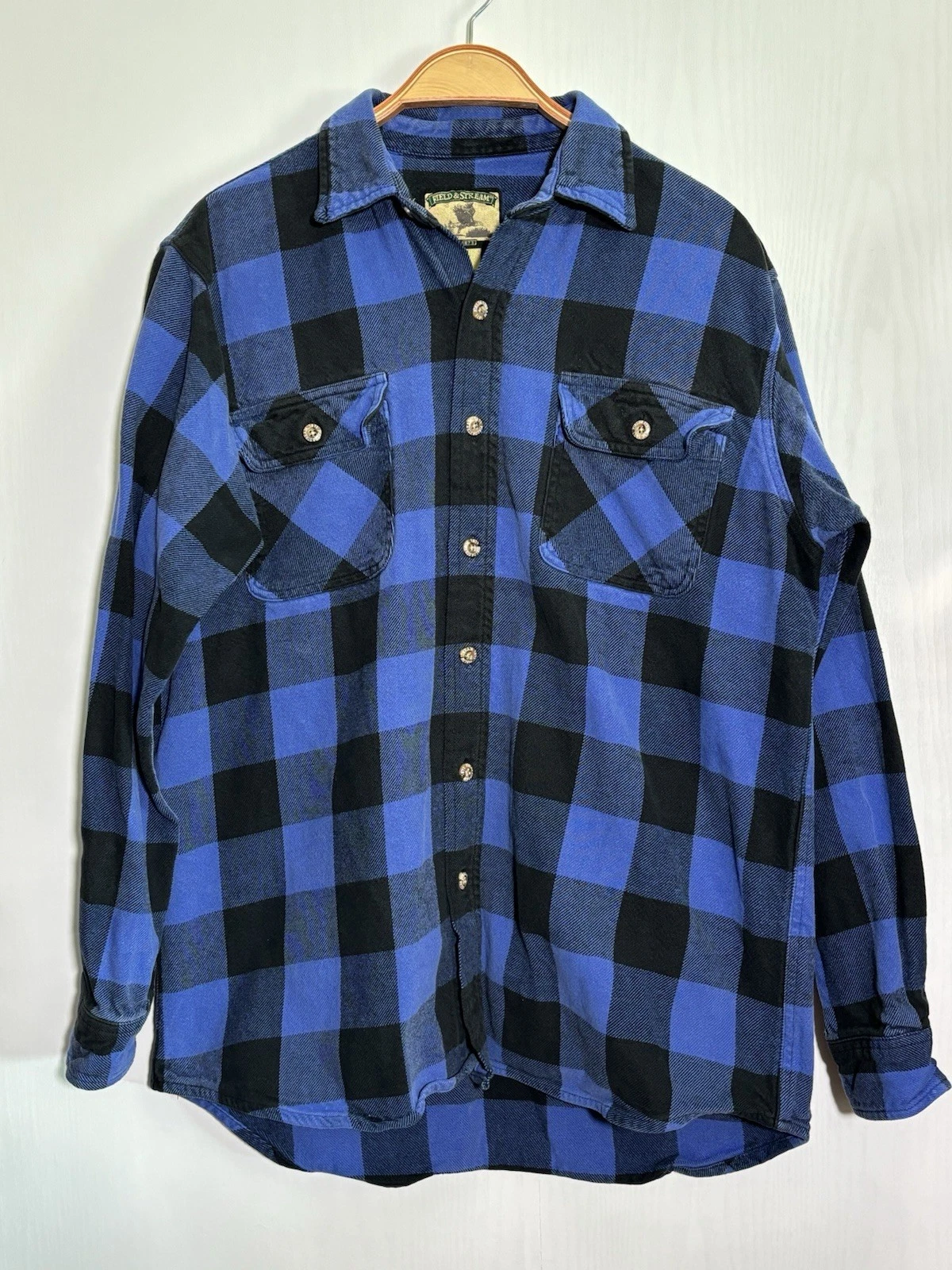 Field & Stream Shirt Mens L Tall Blue Check Plaid Heavy Flannel Shacket Work
Opens in a new window o