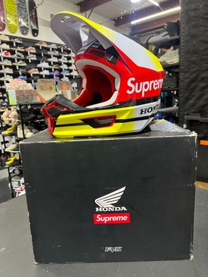 Supreme Honda Fox Racing V1 Moto Helmet, Brand New In Box, Size XL