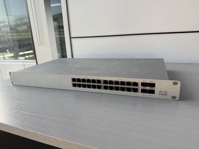 Cisco Meraki MS120-24P-HW Cloud Managed PoE Switch 24-Port Gigabit Unclaimed