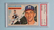 1956 Topps - #10 - Warren Spahn White Back - PSA 6 - EX-MT