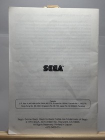 Sega Game Gear Console (Powers On, No Display) w/ Manual, Charger, Warranty Card