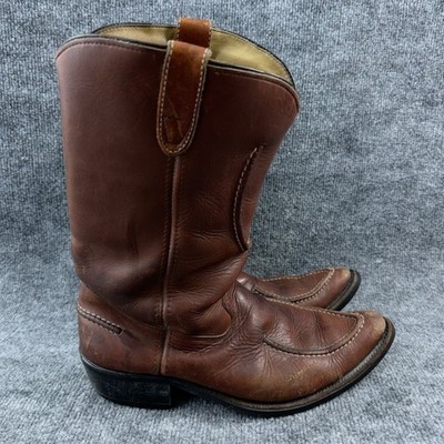 Vintage 1257 Brown Leather Insulated Western Work Boots Mens 9.5 D