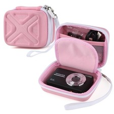 Camera Case for AbergBest, Kodak, Canon, Sony - Protective Travel Case, Pink