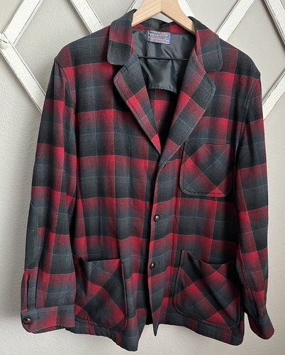 Vintage Pendleton Blazer Sakko Herren L Schurwolle kariert 3 Taschen - Bild 1 von 9