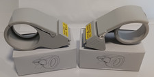 2X Holds 2" core tape Side Load Compact Handheld Dispenser Cutting Plastic Gray