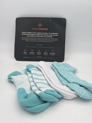 Tommie Copper 4 Pair Compression Ankle Socks Multi-Pack LG