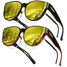 Night Vision Glasses Fit Over Glasses for Women