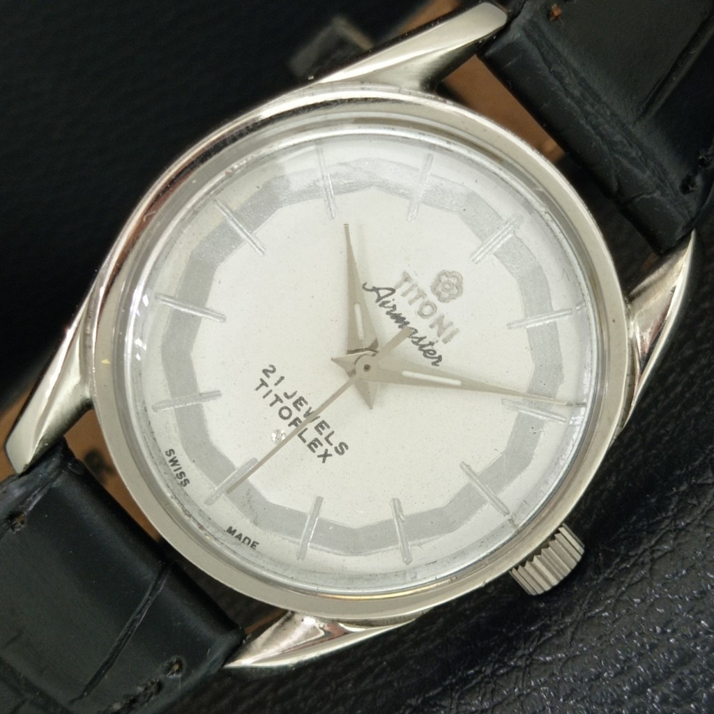 TITOFLEX MENS VINTAGE TITONI SWISS AIRMASTER WATCH 2750 a705122-1 HAND-WINDING - vintagewatches.pk