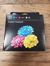HP 31 Original Ink Bottle 3-Pack Cyan, Magenta, Yellow Expires 07/2027-sep 2028