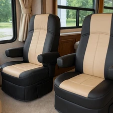 2 Pack RV Seat Covers for Captains Chairs,Motorhome Seat Covers for Class-A RV