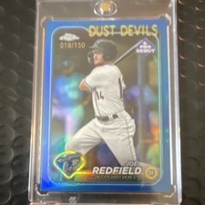 Topps 2024 Pro Debut Chrome Joe Redfield Blue Refractor /150 Rookie Dust Devils