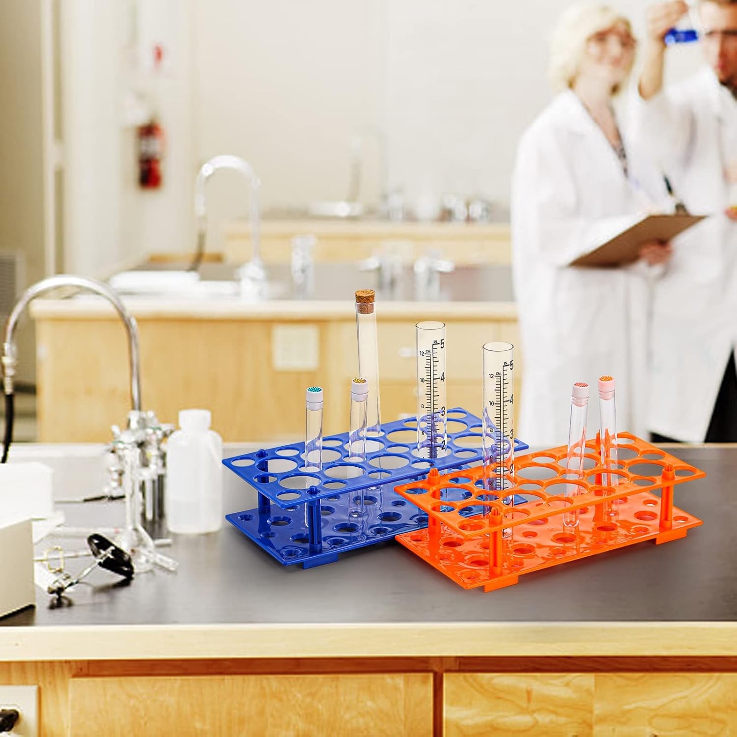 Lawei 6 Pack 28 Well Test Tube Rack, Laboratory Centrifuge Plastic Tube... 